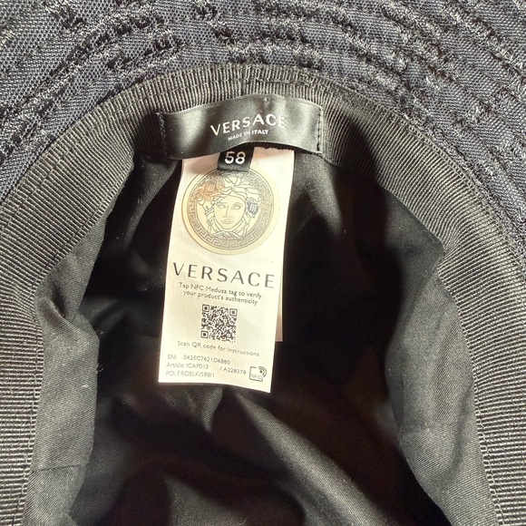 Versace Dark Blue Bucket Hat - Picture 5 of 6